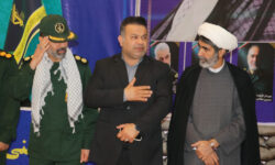 حضور شهردار و رییس شورای شهر مسجدسلیمان در اجتماع بزرگ بسیجیان شهرستان