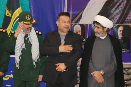 حضور شهردار و رییس شورای شهر مسجدسلیمان در اجتماع بزرگ بسیجیان شهرستان