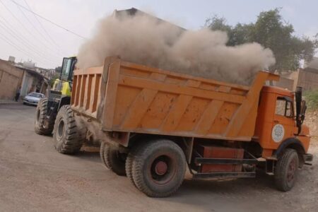 اجرای گسترده عملیات نخاله‌برداری در مناطق مختلف شهری مسجدسلیمان